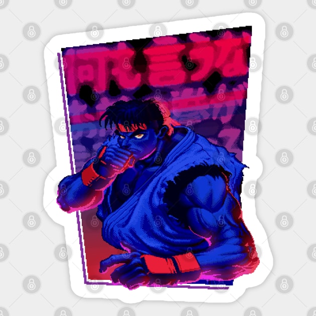 Street Fighter Ryu Dark Edition Sticker by Bootleg Factory